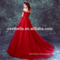 Cestbella TS1132 Elegant Vintage Evening Gowns with Cap Sleeves Red Lace Ball Gowns Formal Long Dress 2017